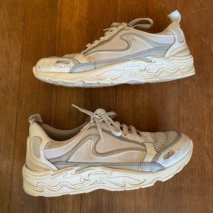 Used Sandro white flame sneakers size European 37